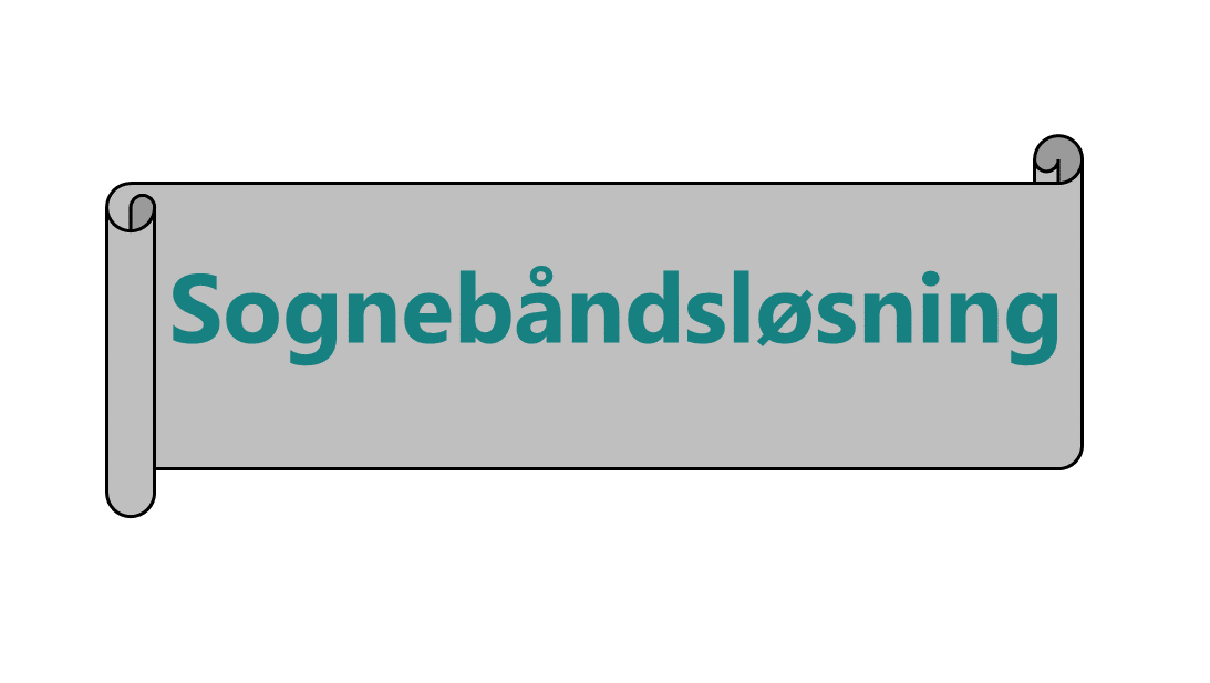 bånd med teksten sognebåndsløsning